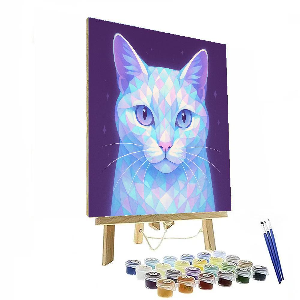 Opaline Dream Cat painting number kit