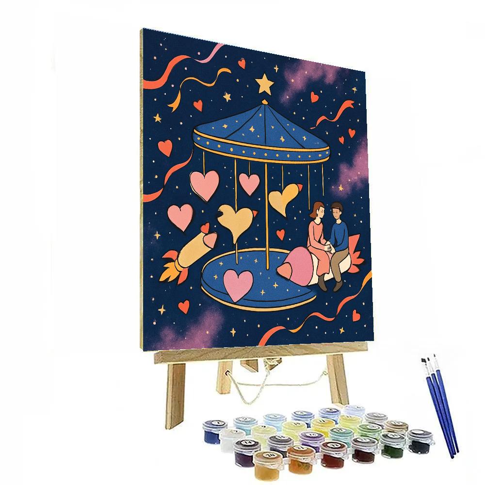 Celestial Carousel Of Valentines Day Wishes Number painting