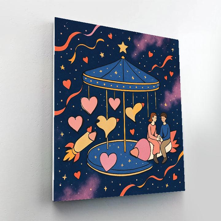 Celestial Carousel Of Valentines Day Wishes Number painting