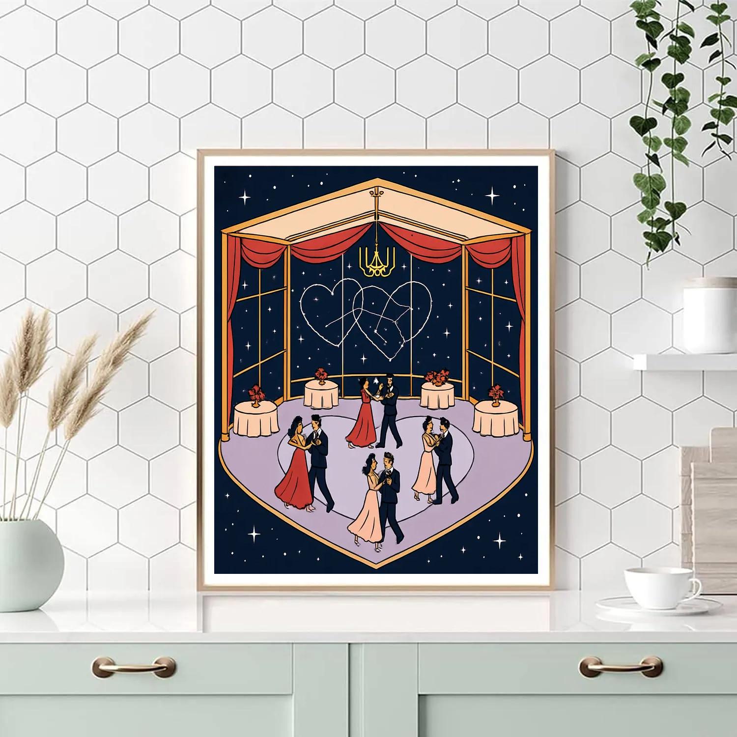 Valentines Day Constellation Ballroom painting number kit