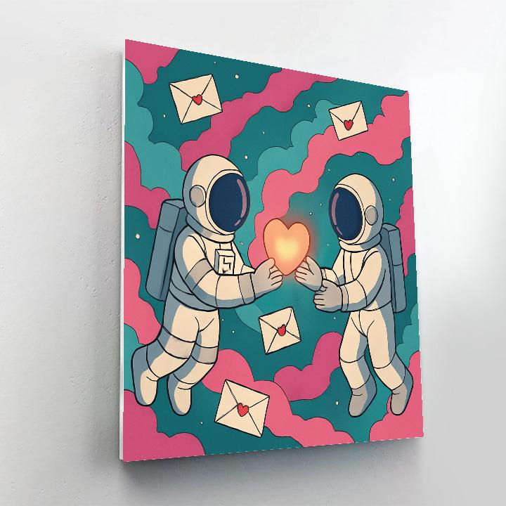 Love Letters In The Valentines Day Nebula paint by number