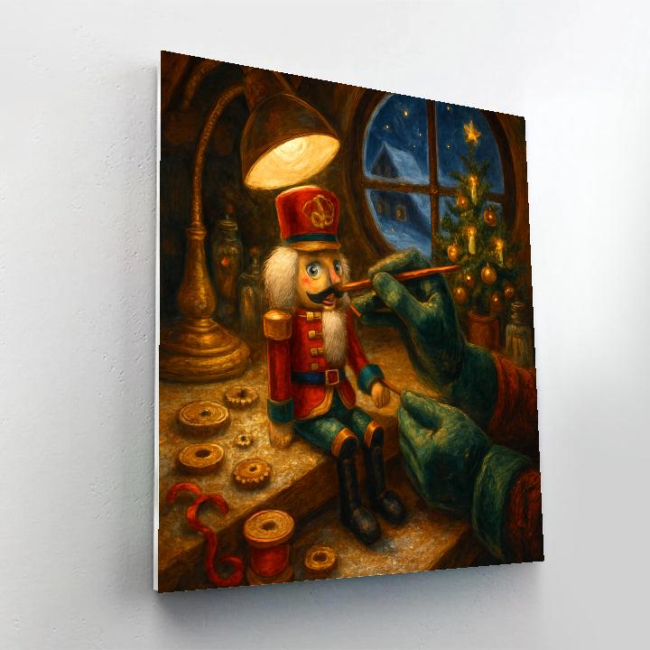 Nutcracker Toymaker Attic Glow Paint by numbers art