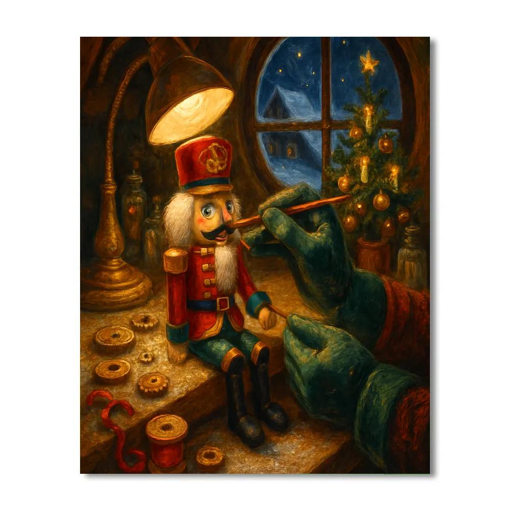 Nutcracker Toymaker Attic Glow Paint by numbers art