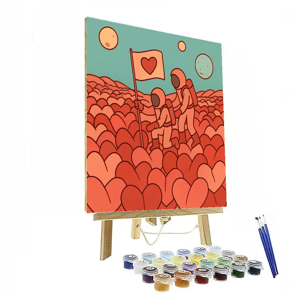 Valentines Day Planet Of Paper Hearts DIY paint by numbers