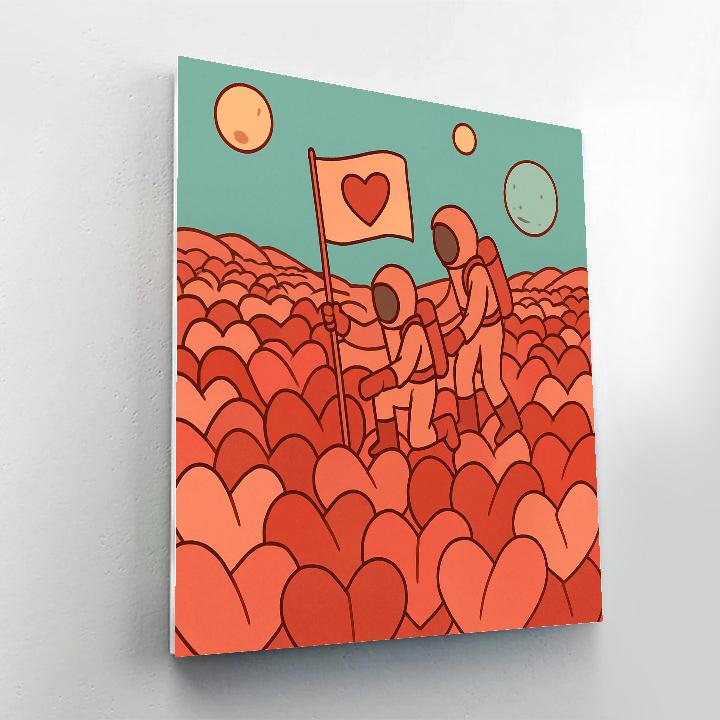 Valentines Day Planet Of Paper Hearts DIY paint by numbers