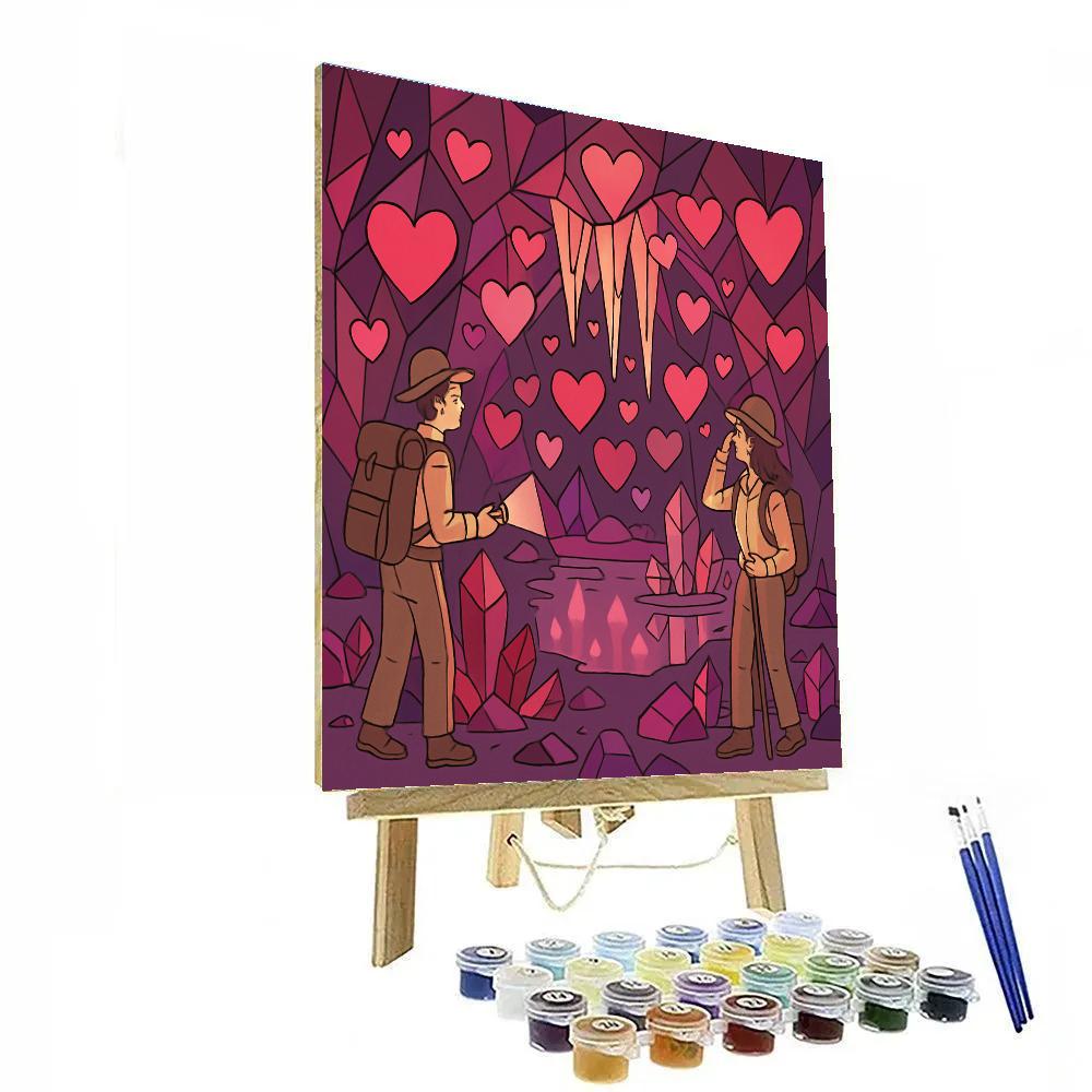 Crystal Cavern Of Valentines Day Echoes Paint by numbers art