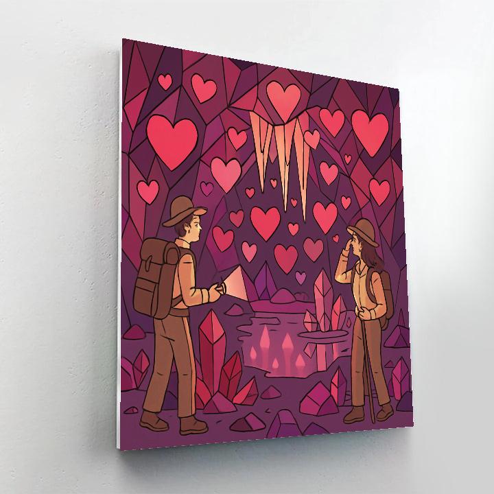Crystal Cavern Of Valentines Day Echoes Paint by numbers art
