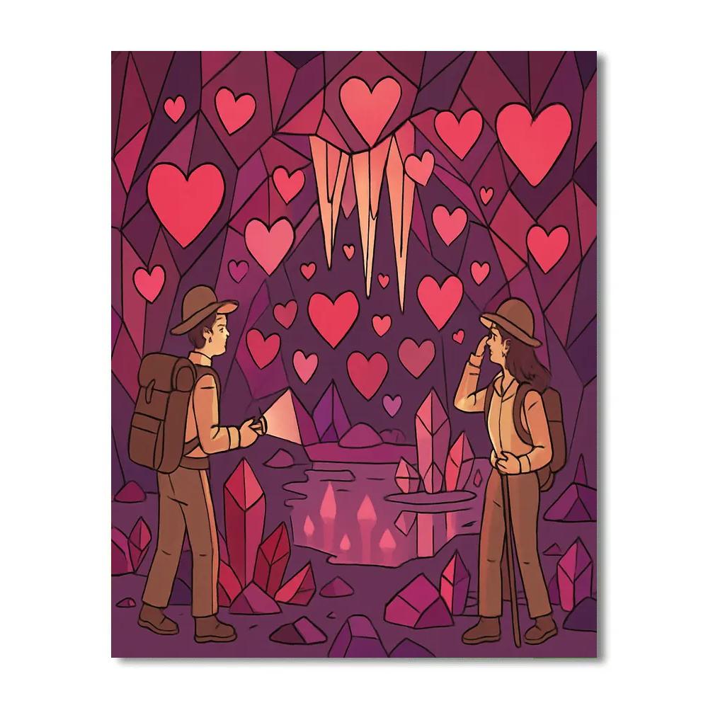 Crystal Cavern Of Valentines Day Echoes Paint by numbers art