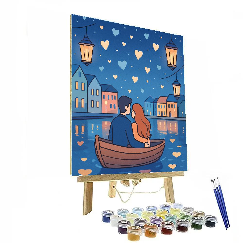 Star Harbor Valentines Day Boat Ride paint by color