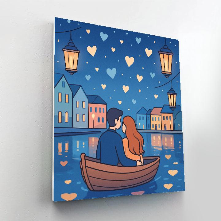 Star Harbor Valentines Day Boat Ride paint by color
