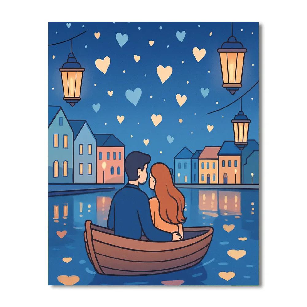 Star Harbor Valentines Day Boat Ride paint by color