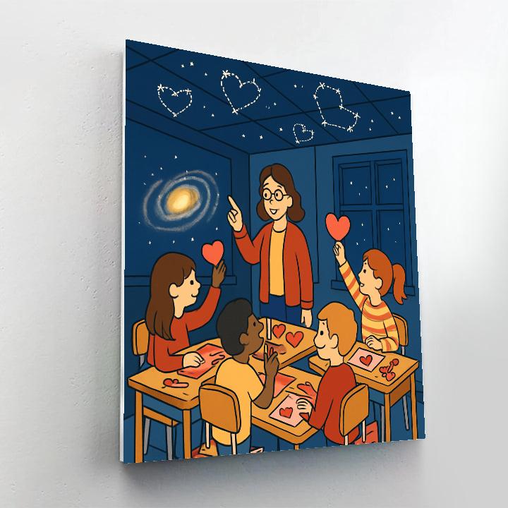 Valentines Day Classroom Under The Milky Way DIY paint by numbers