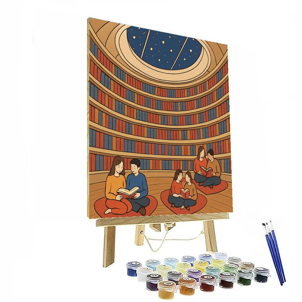 Celestial Library Of Valentines Day Stories DIY paint by numbers