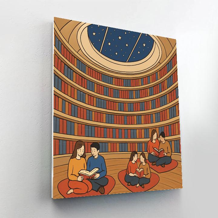 Celestial Library Of Valentines Day Stories DIY paint by numbers