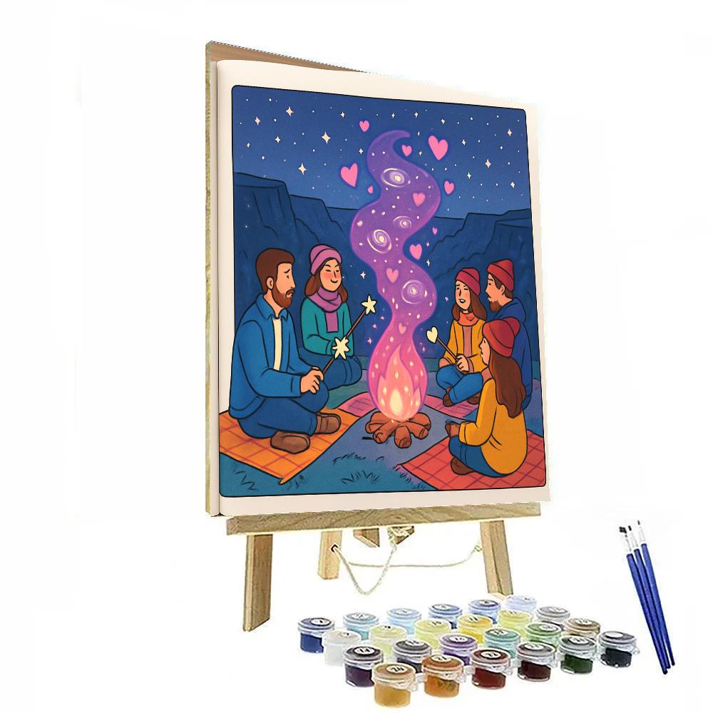 Stellar Campfire On Valentines Day Eve Paint by numbers kits
