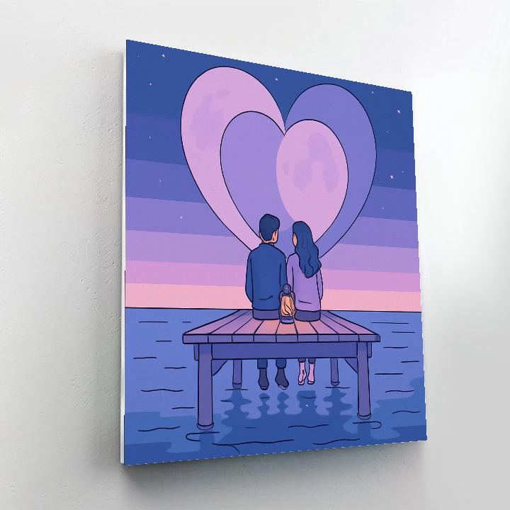 Valentines Day Dock Of The Twin Moons DIY paint by numbers