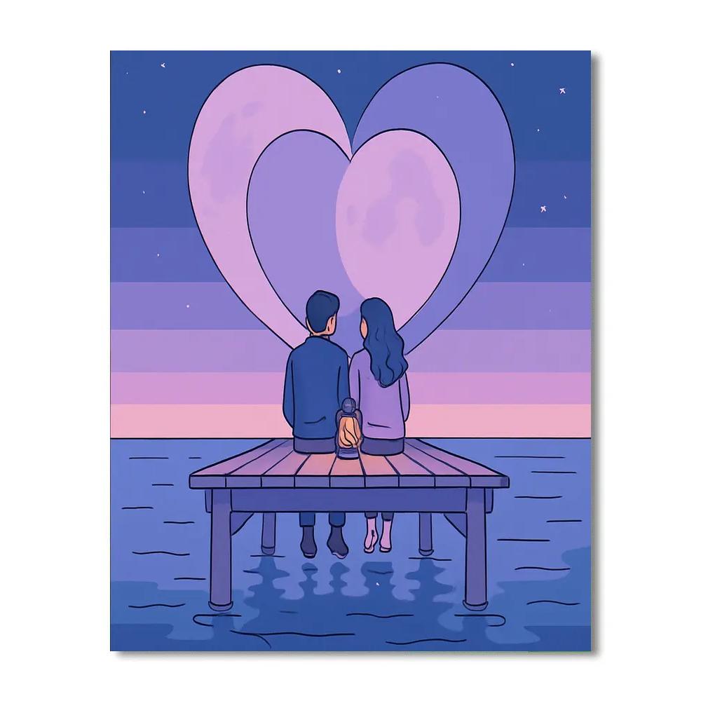 Valentines Day Dock Of The Twin Moons DIY paint by numbers