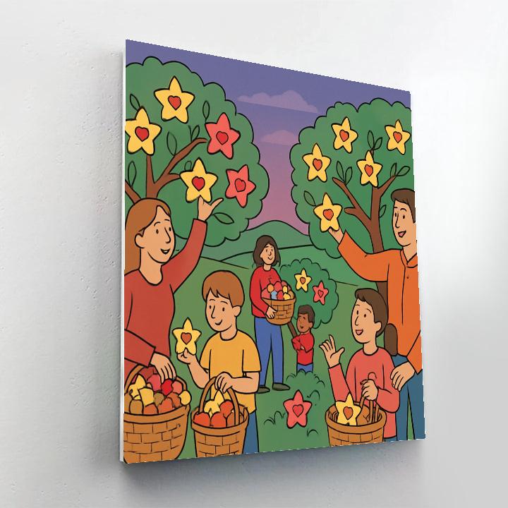 Star Orchard Valentines Day Harvest paint by color