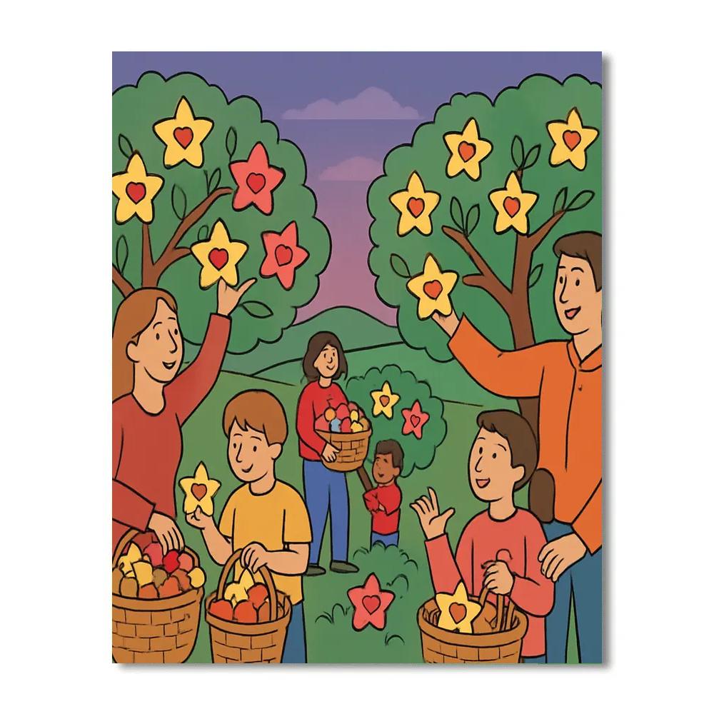 Star Orchard Valentines Day Harvest paint by color