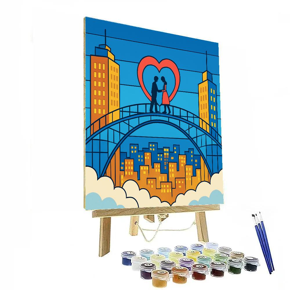 Sky Bridge Valentines Day Reunion painting number kit
