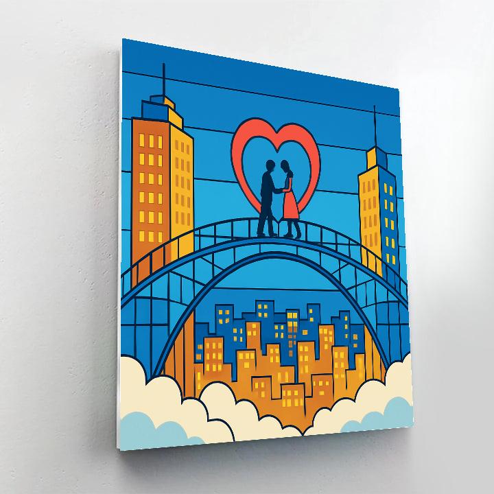 Sky Bridge Valentines Day Reunion painting number kit
