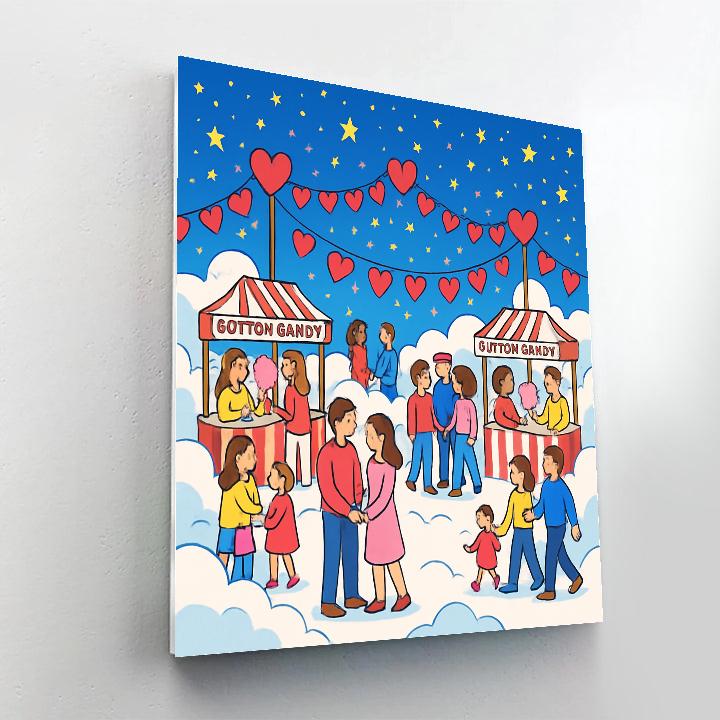 Valentines Day Festival On The Cloud Isle painting number kit