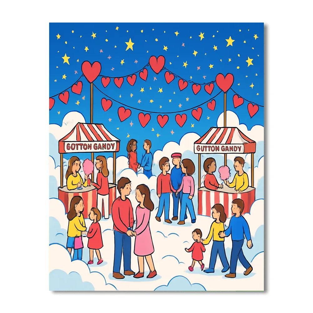 Valentines Day Festival On The Cloud Isle painting number kit