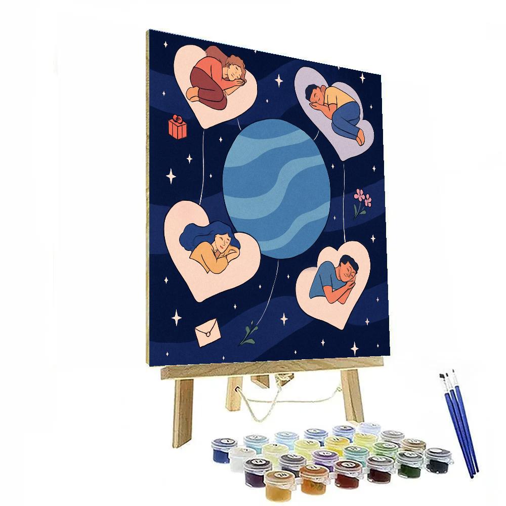 Galactic Carousel Of Valentines Day Dreams painting number kit