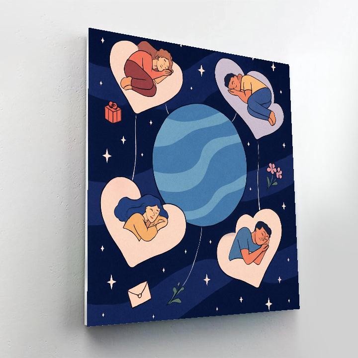 Galactic Carousel Of Valentines Day Dreams painting number kit