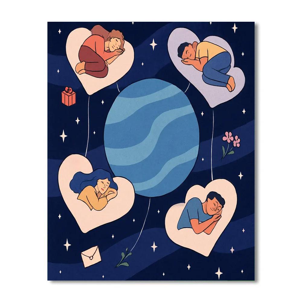 Galactic Carousel Of Valentines Day Dreams painting number kit