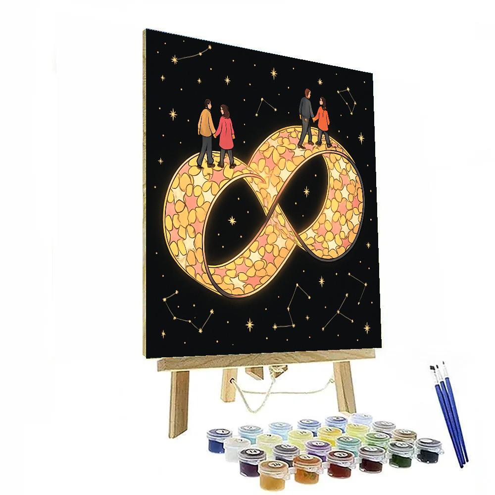 Valentines Day Infinity Bridge Of Stars DIY paint by numbers