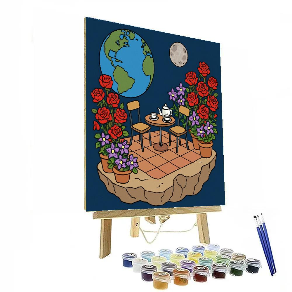 Valentines Day Garden On The Meteorite Terrace paint by numbers