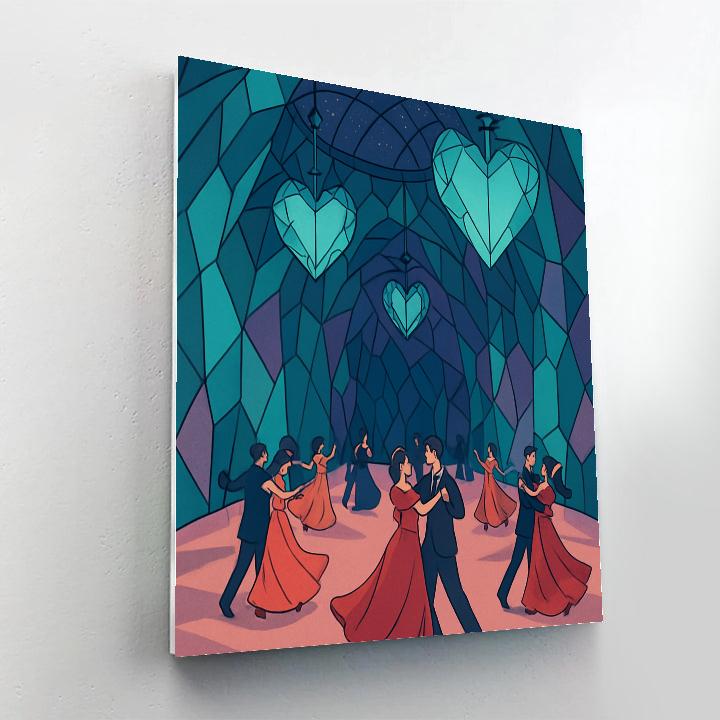 Crystal Ballroom Of Eternal Valentines Day paint by number