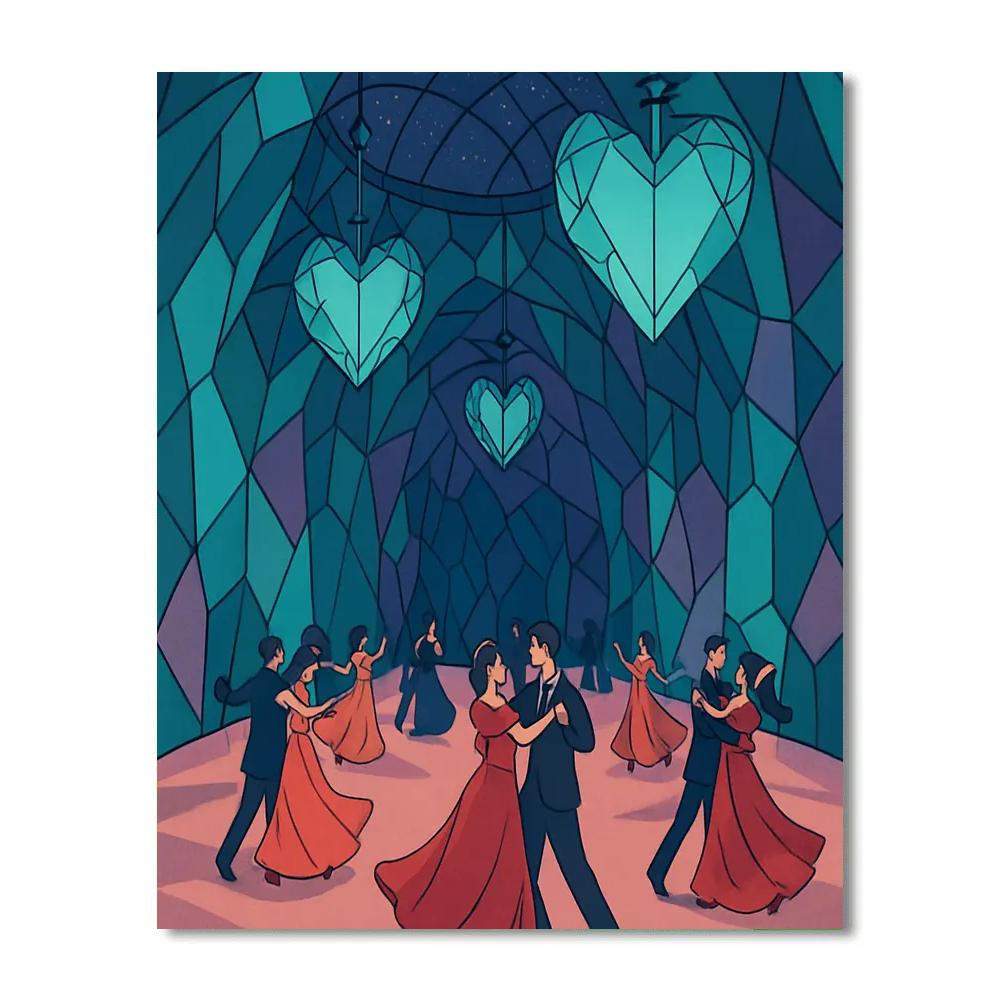 Crystal Ballroom Of Eternal Valentines Day paint by number