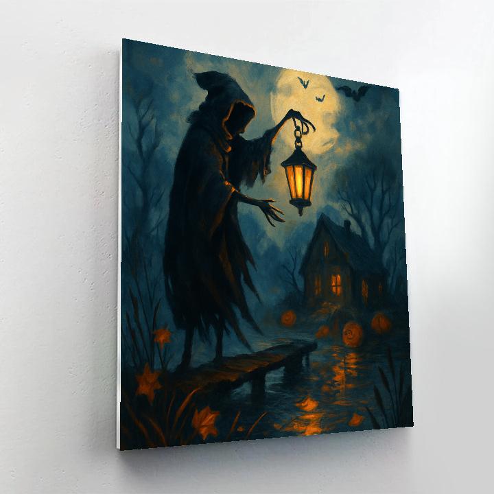 Lanternkeeper At The Saffron Marsh Paint by numbers art