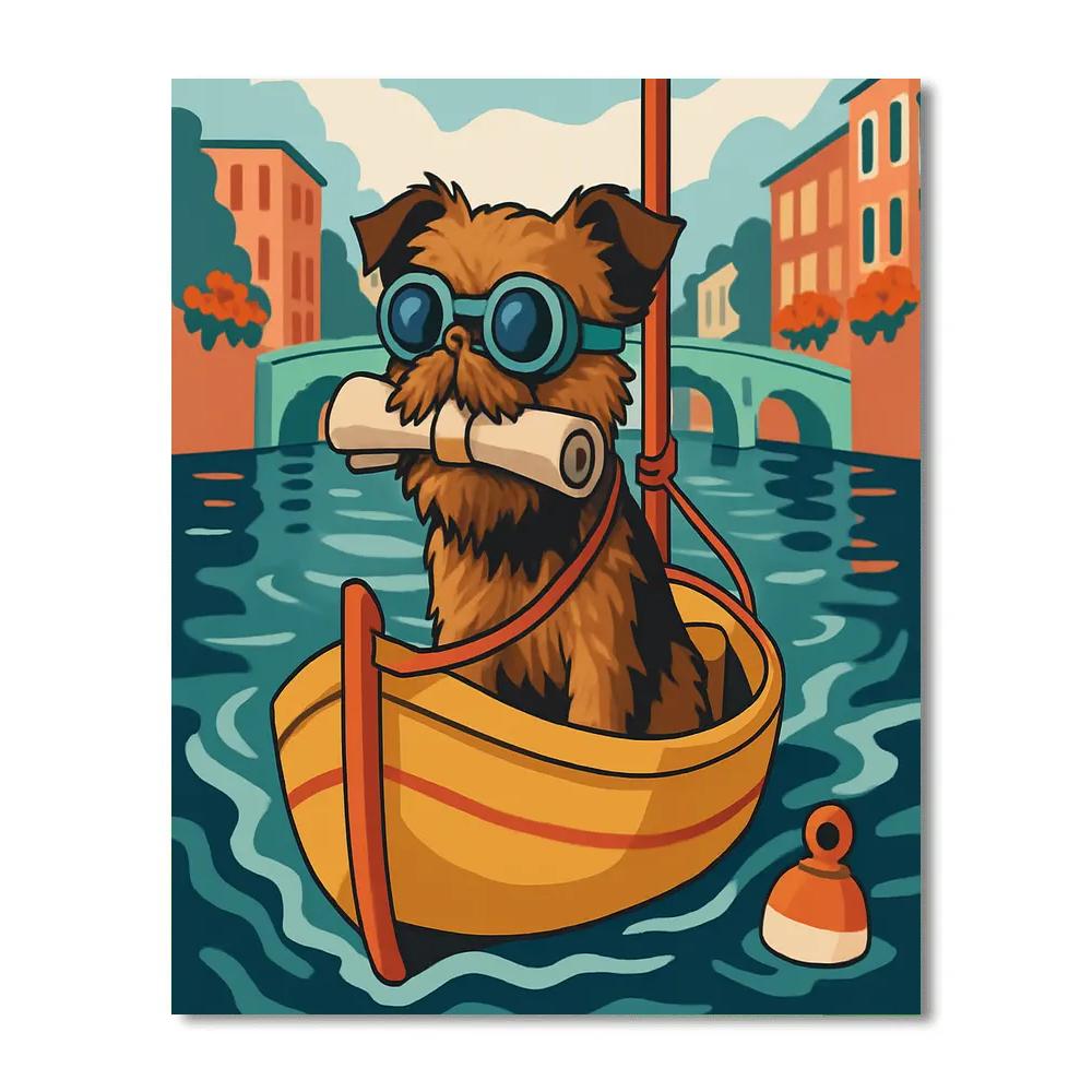 Clockwork Canal Dog Courier DIY paint by numbers