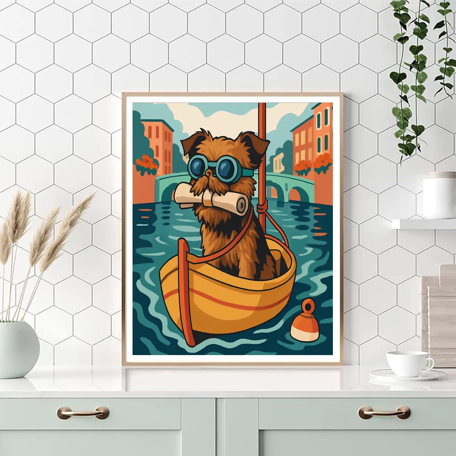 Clockwork Canal Dog Courier DIY paint by numbers