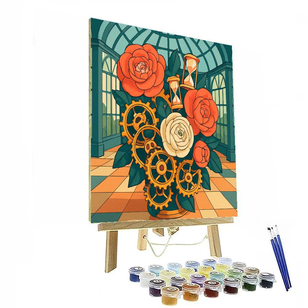 Clockwork Conservatory Flowers DIY paint by numbers