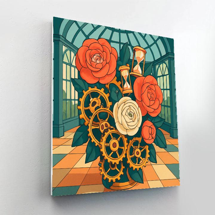 Clockwork Conservatory Flowers DIY paint by numbers