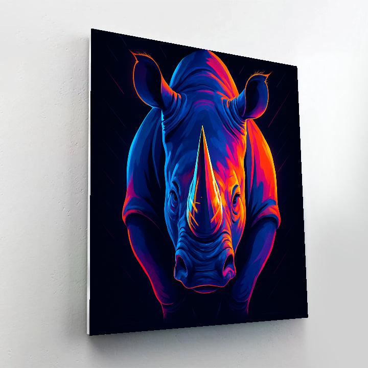 Prismatic Thunder Rhino paint by number