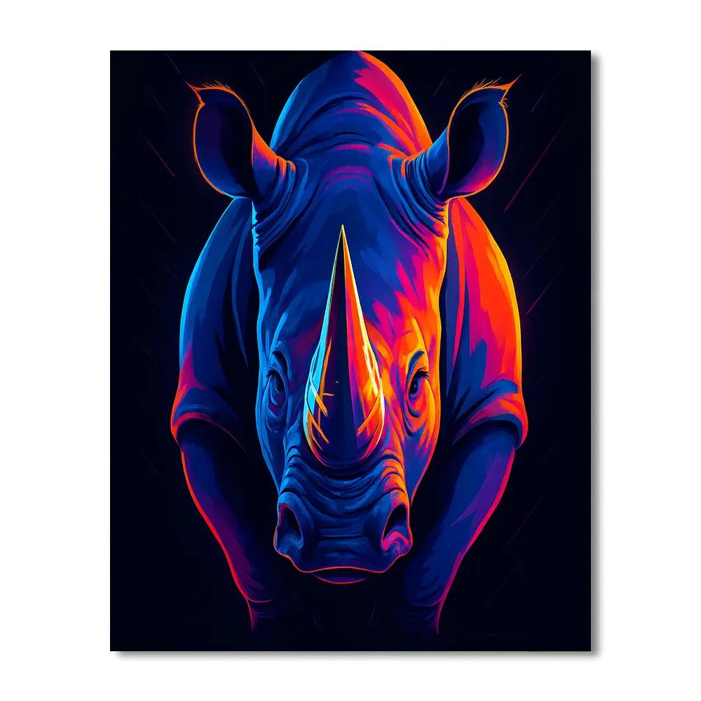 Prismatic Thunder Rhino paint by number