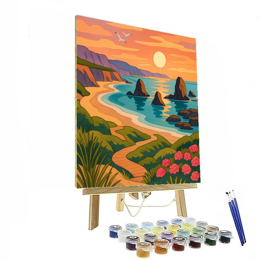 Tideglass Inlet Landscape painting number kit