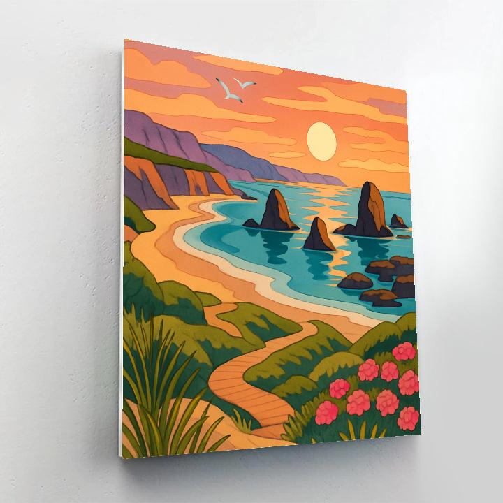 Tideglass Inlet Landscape painting number kit