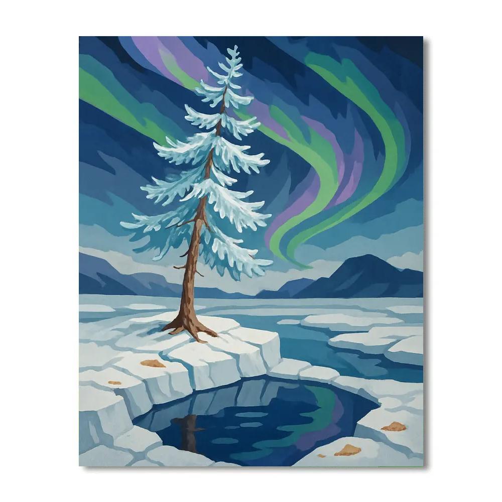 Drift Ice Tree Mirage paint by number