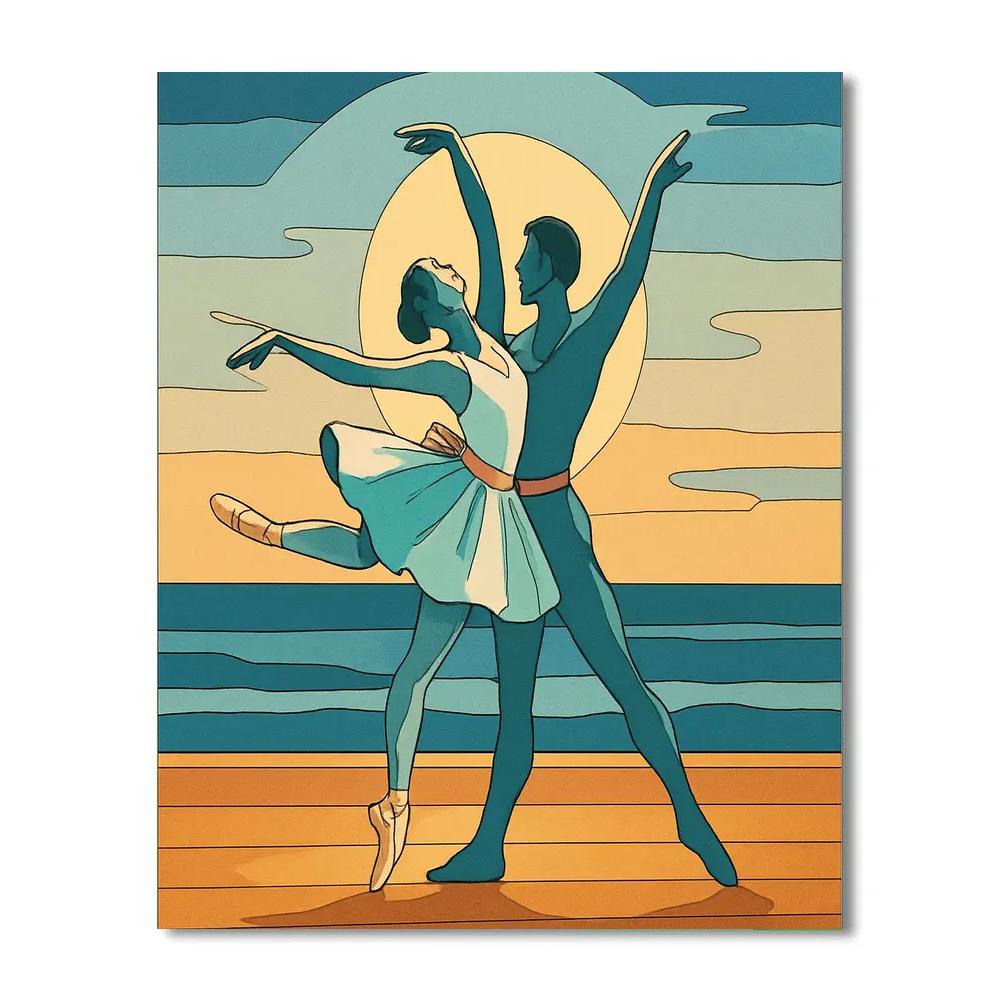 Ballet Aurora Tide Pas De Deux paint by numbers