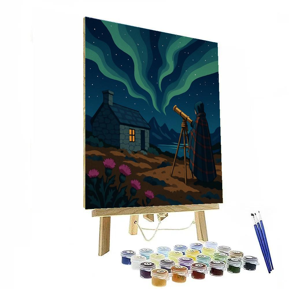 Astronomers Bothy Scotland Nightwatch paint by number
