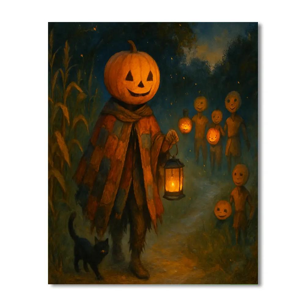 Lantern Parade Of The Kindly Scarecrows DIY paint by numbers