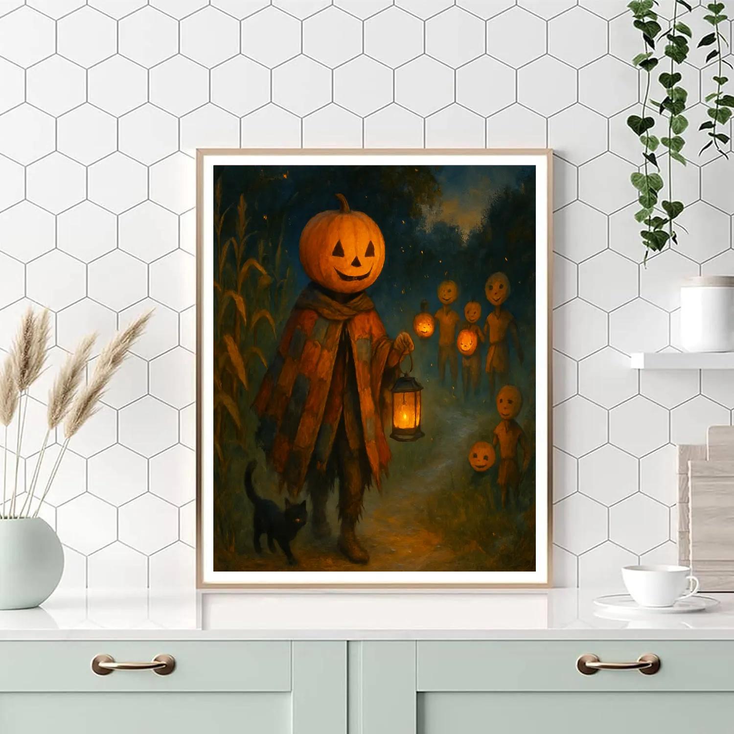Lantern Parade Of The Kindly Scarecrows DIY paint by numbers