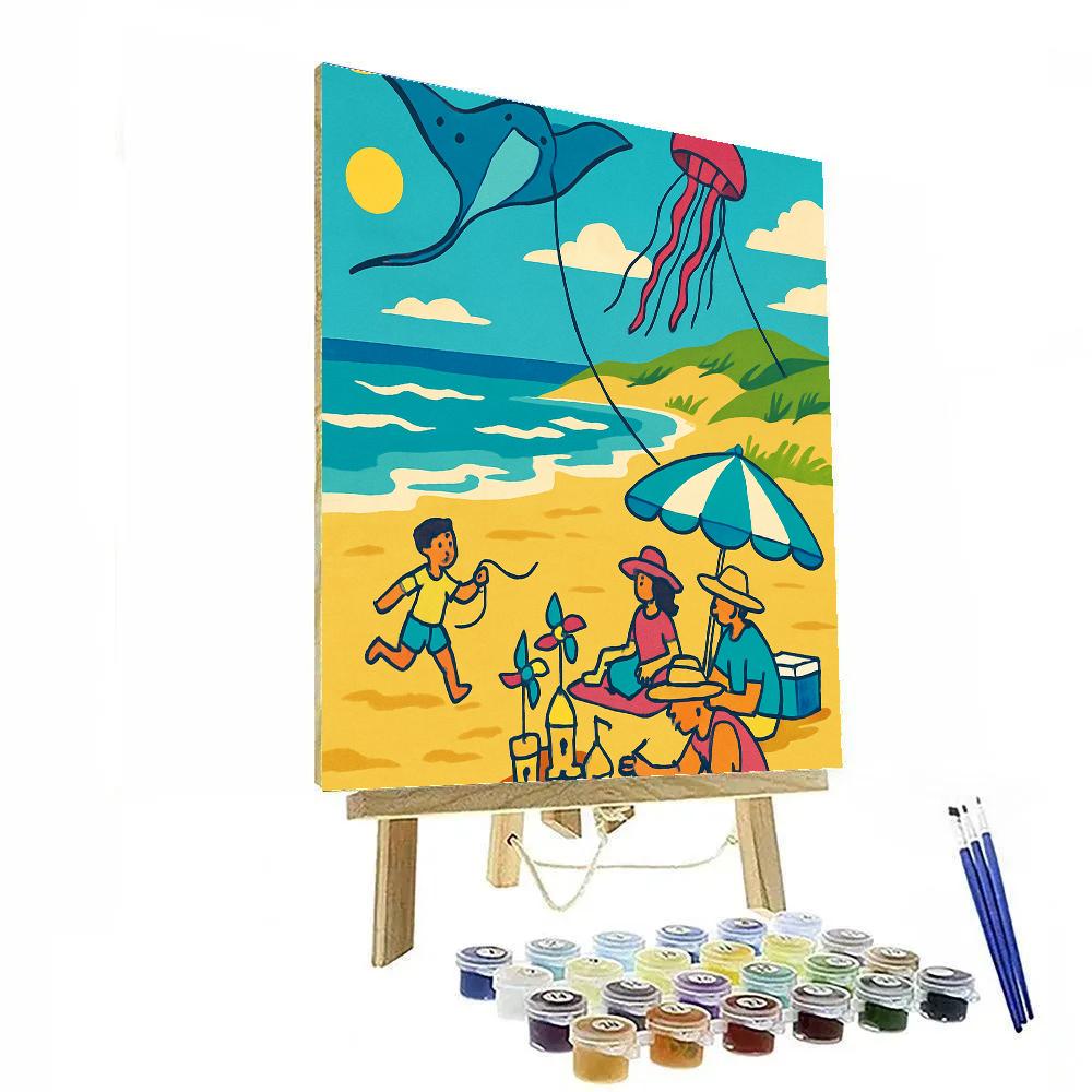 Kite Festival At Dune Beach paint by number