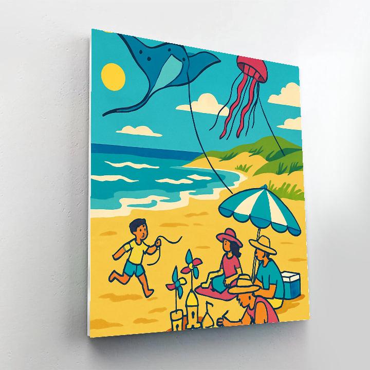 Kite Festival At Dune Beach paint by number